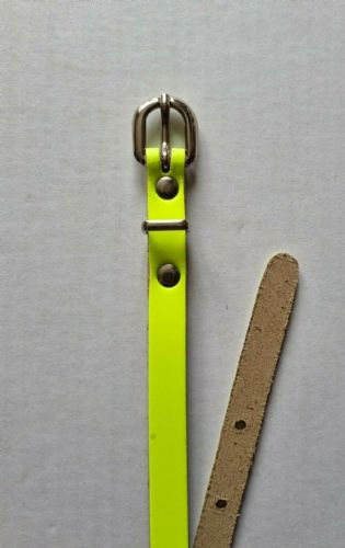 Leather Belt (B1) 13mm (Medium - Fluorescent Yellow)
